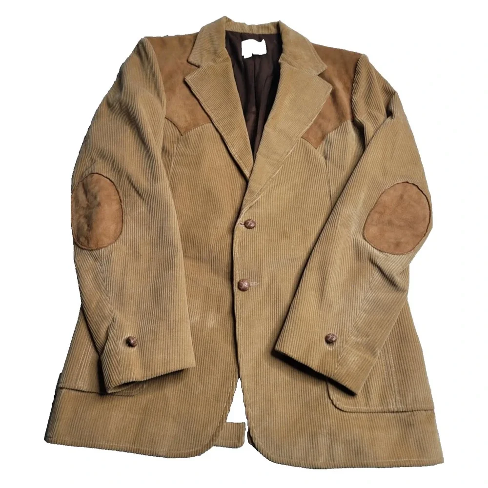 Mac Murray of‎ California Vintage Corduroy Leather Jacket Men's 42